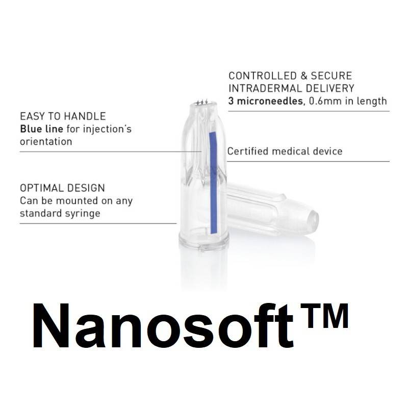 Ac MicronJet Nanosoft Microneedles 0.8 mm - cutie 30 buc