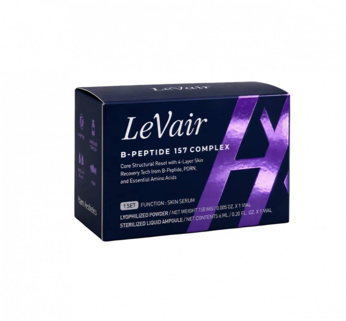 BPC 157 - LeVair - Peptide Complex - Set - 1 fiola 150 mg BPC157 -  fiola diluant 6ml - Acid Hialuronic , PDRN , Amino Acizi...