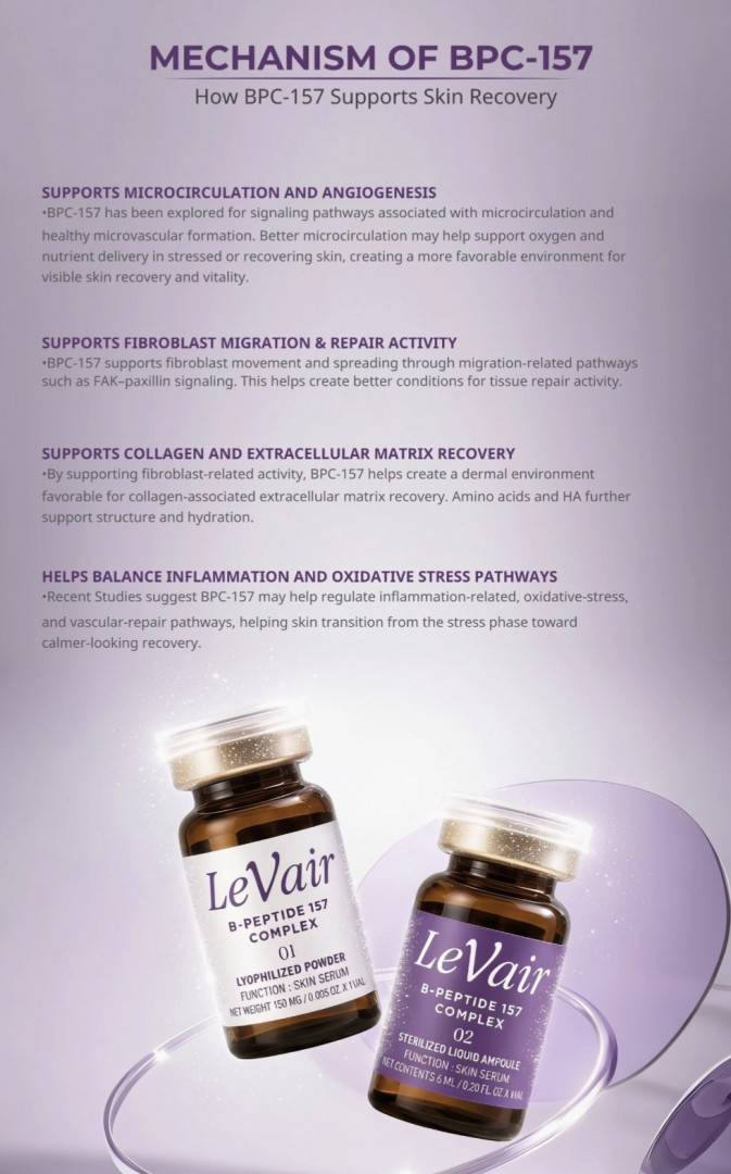 BPC 157 - LeVair - Peptide Complex - Set - 1 fiola 150 mg BPC157 -  fiola diluant 6ml - Acid Hialuronic , PDRN , Amino Acizi...