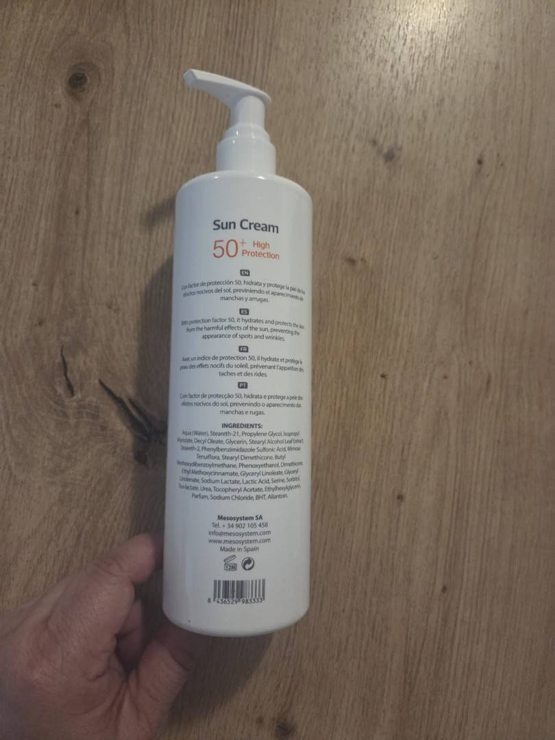 Crema hidratanta pentru fata cu protectie solara - SPF 50 - MCCM - 500 ml