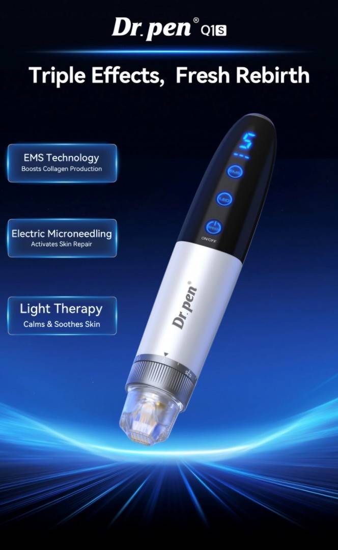 Dr.Pen Q1s - 9 - 25 Ace - fara fir - Electroporare - Fototerapie - CADOU  5 ace