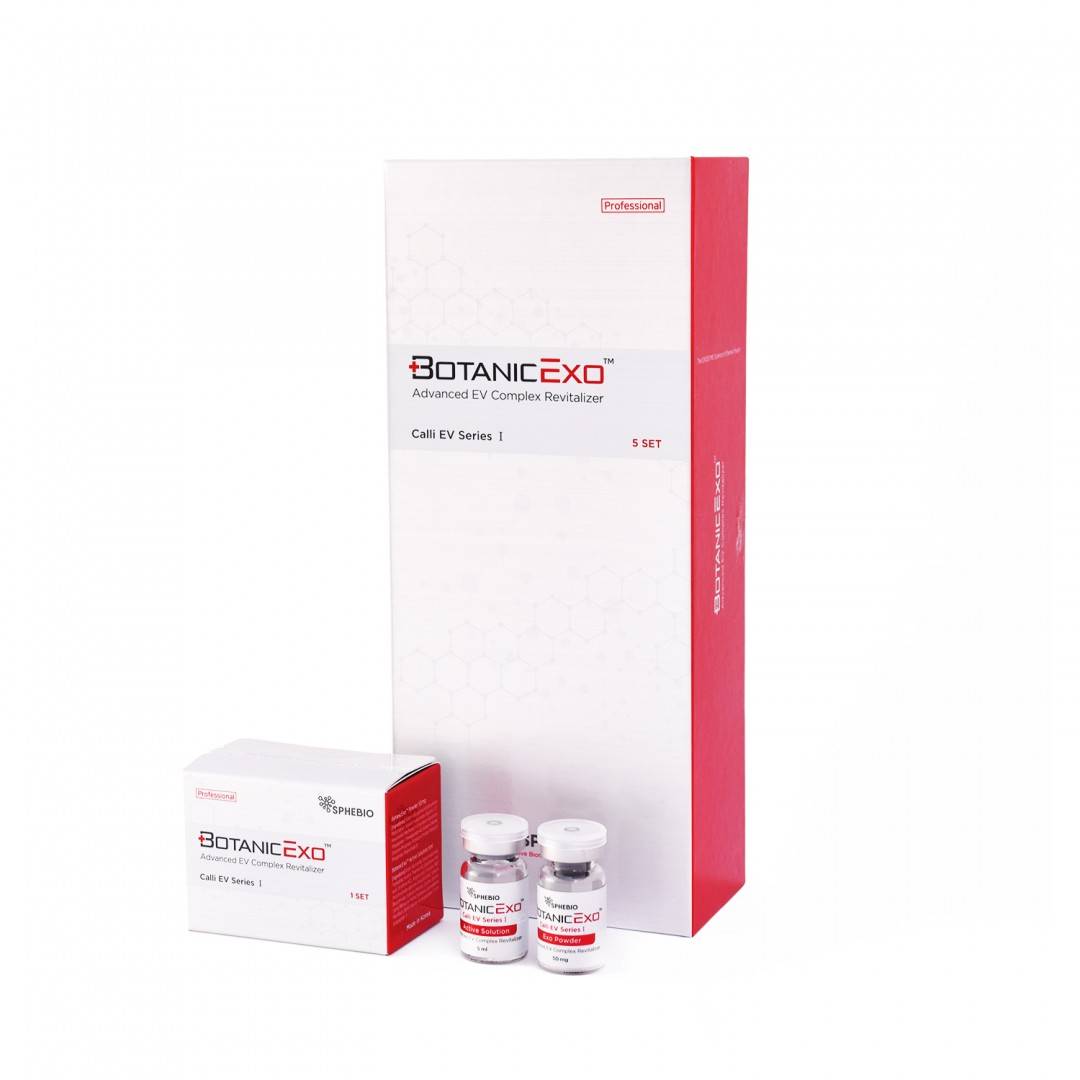 Exozomi - BotanicExo - Set - 1 fiola 50 mg - 36 miliarde exozomi , Clostridium Botulinum Polypeptide si 1 fiola diluant 5ml - acid hialuronic , NAD , Biotin ...