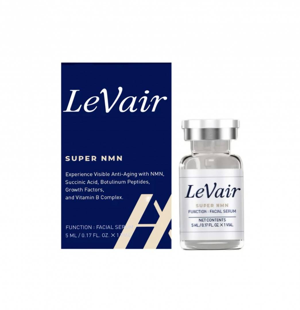 Levair Super NMN - NAD+ Skin Booster - NMN + acid succinic , peptide botulinum , factori crestere , B complex - lichid preparat - 5 ml