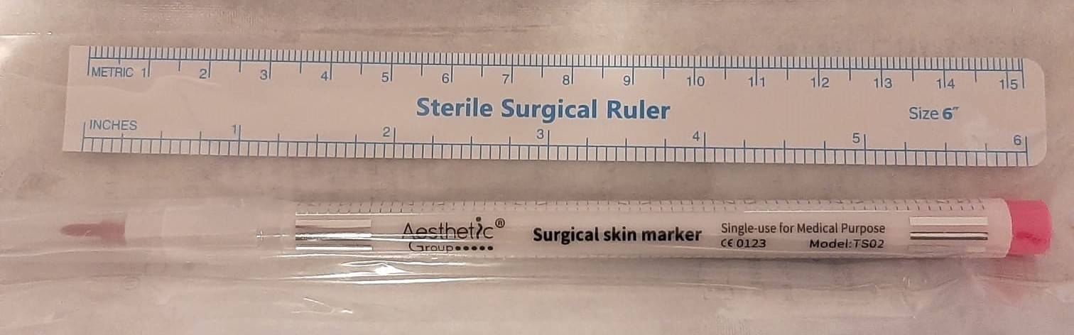 Marker chirurgical pt piele - Rosu