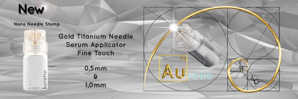 Nano Needle Stamp - Auratio - 20 Gold Plated Titanium needles - 1.0mm