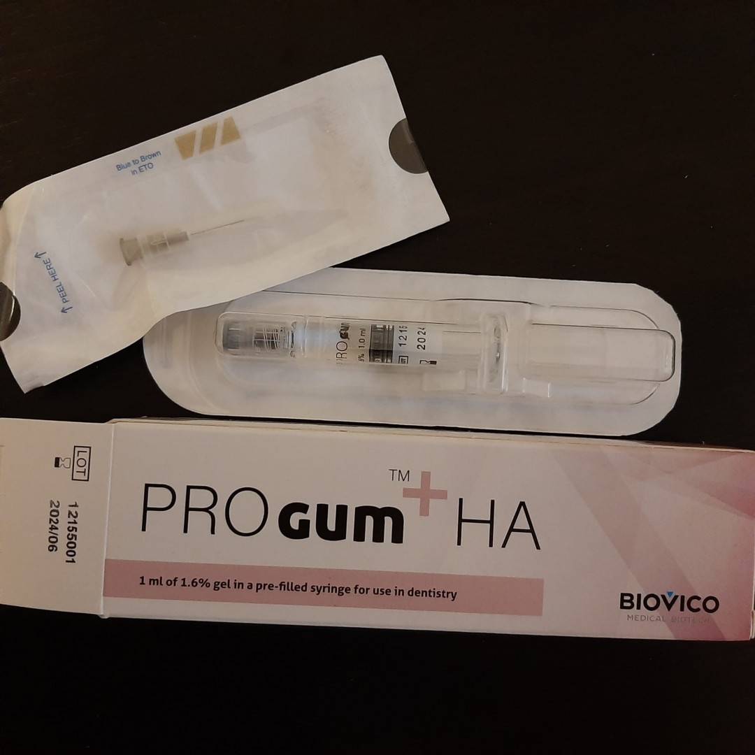 ProGum+ HA - acid hialuronic stomatologie - 1 ml  si  ProGum Gutiere Termoformabile - 2 buc