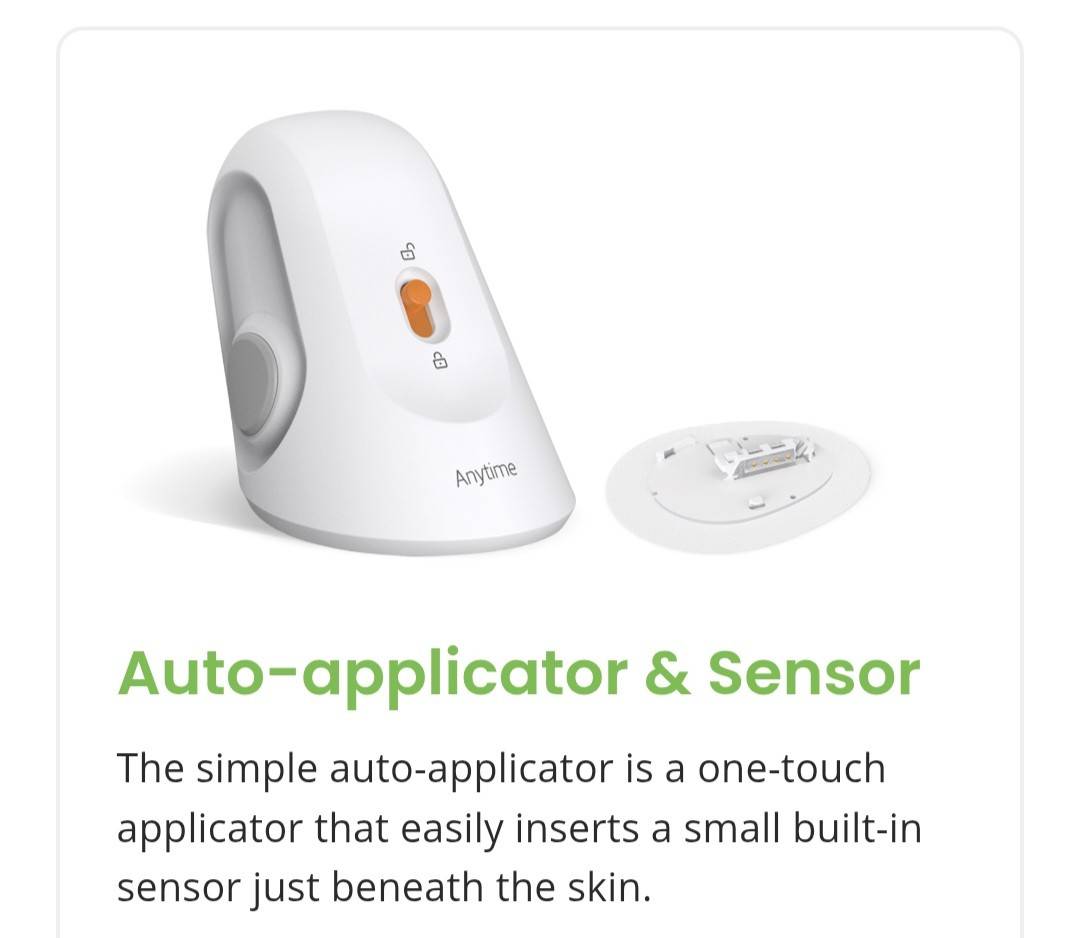 Senzor de schimb pentru Sistem Monitorizare Continua Glicemie - Anytime CT3 - 14 zile ( senzor + aplicator )