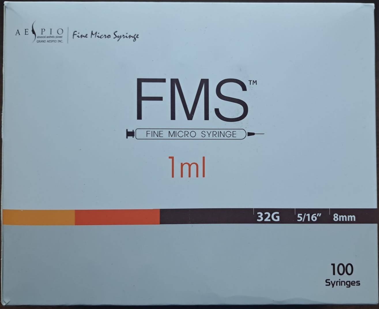 Seringa FMS - cu ac 32G 8mm - 1 ml - cutie 100 buc